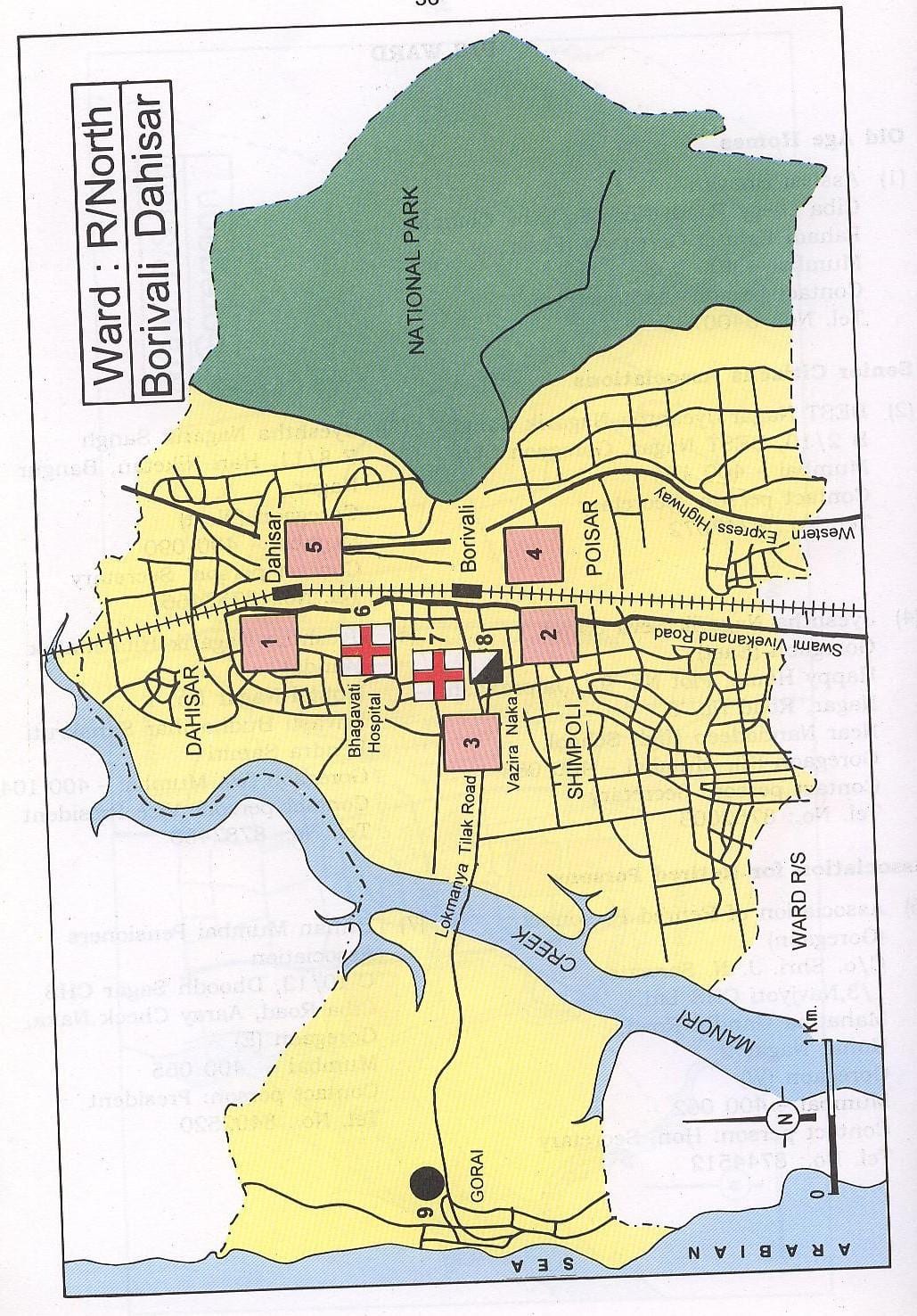 வரைபடம் தஹிசர் மும்பை
