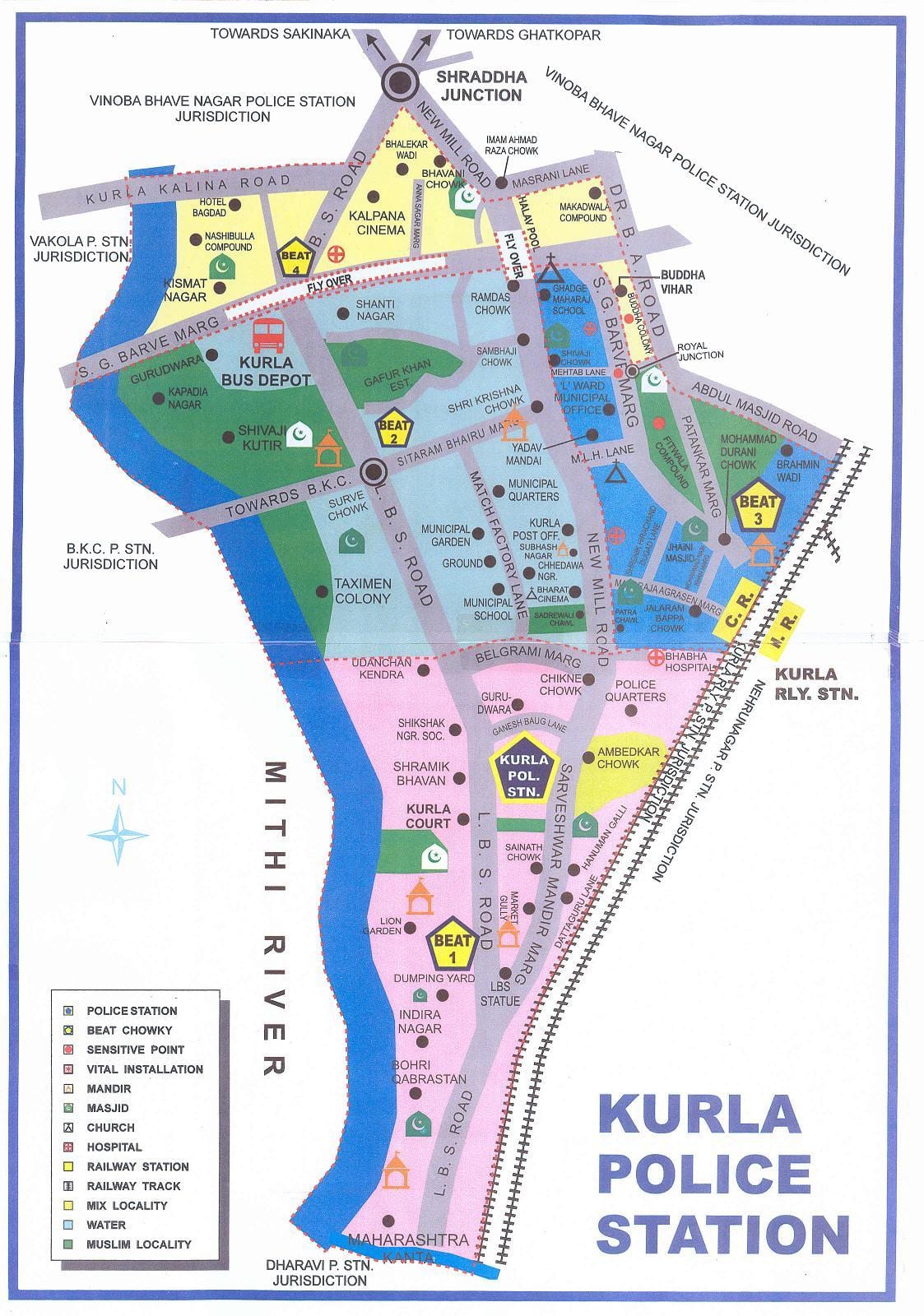 வரைபடம் மும்பை குர்லா