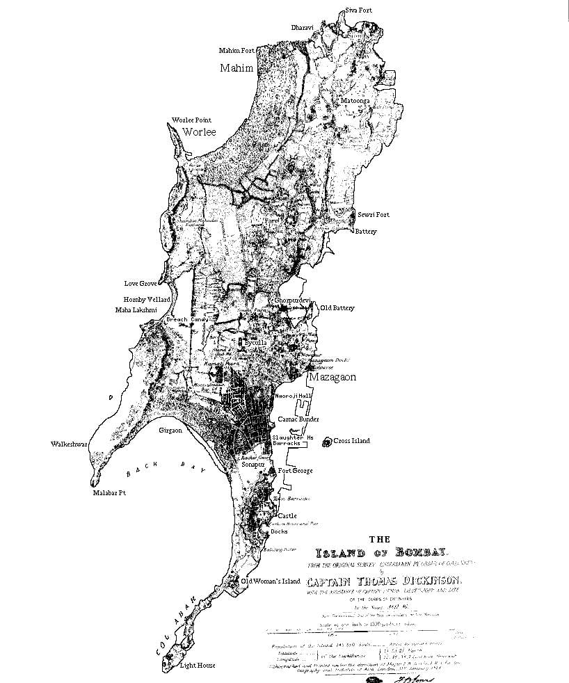 வரைபடம் மும்பை தீவு
