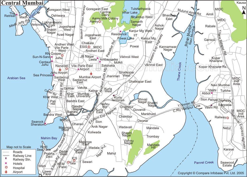 வரைபடம் மும்பை சென்ட்ரல்