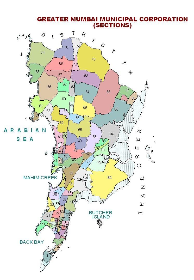 வரைபடம் மும்பை மாவட்ட