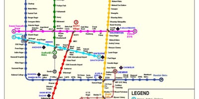 மும்பை மெட்ரோ ரயில் பாதை வரைபடம்